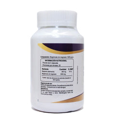 BISGLICINATO DE MAGNESIO 500MG 100 Cáp.| Sueño, Estrés, Ansiedad, Función muscular y nerviosa. - Salud Vida Peru
