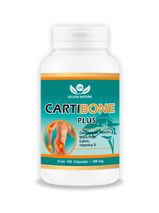 CARTIBONE PLUS 400mg. 100 cáp.  Fortalece huesos, cartílagos y la estructura del sistema óseo.