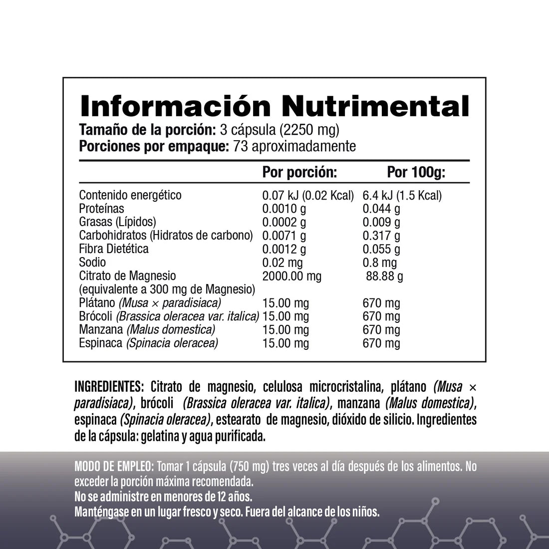 Citramag Plus 750 mg 220 Cápsulas
