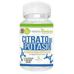 CITRATO DE POTASIO 60 CÁPSULAS 1000MG | Hidratación, Presión arterial, Calambres, Cálculos renales.