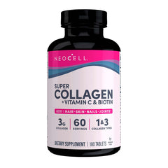 COLÁGENO +VITAMINA C Y BIOTIN 180 tabletas| Artrosis, Artritis, Piel, Cicatrizaciones, Piel, Uñas, Cabello. (Copia)