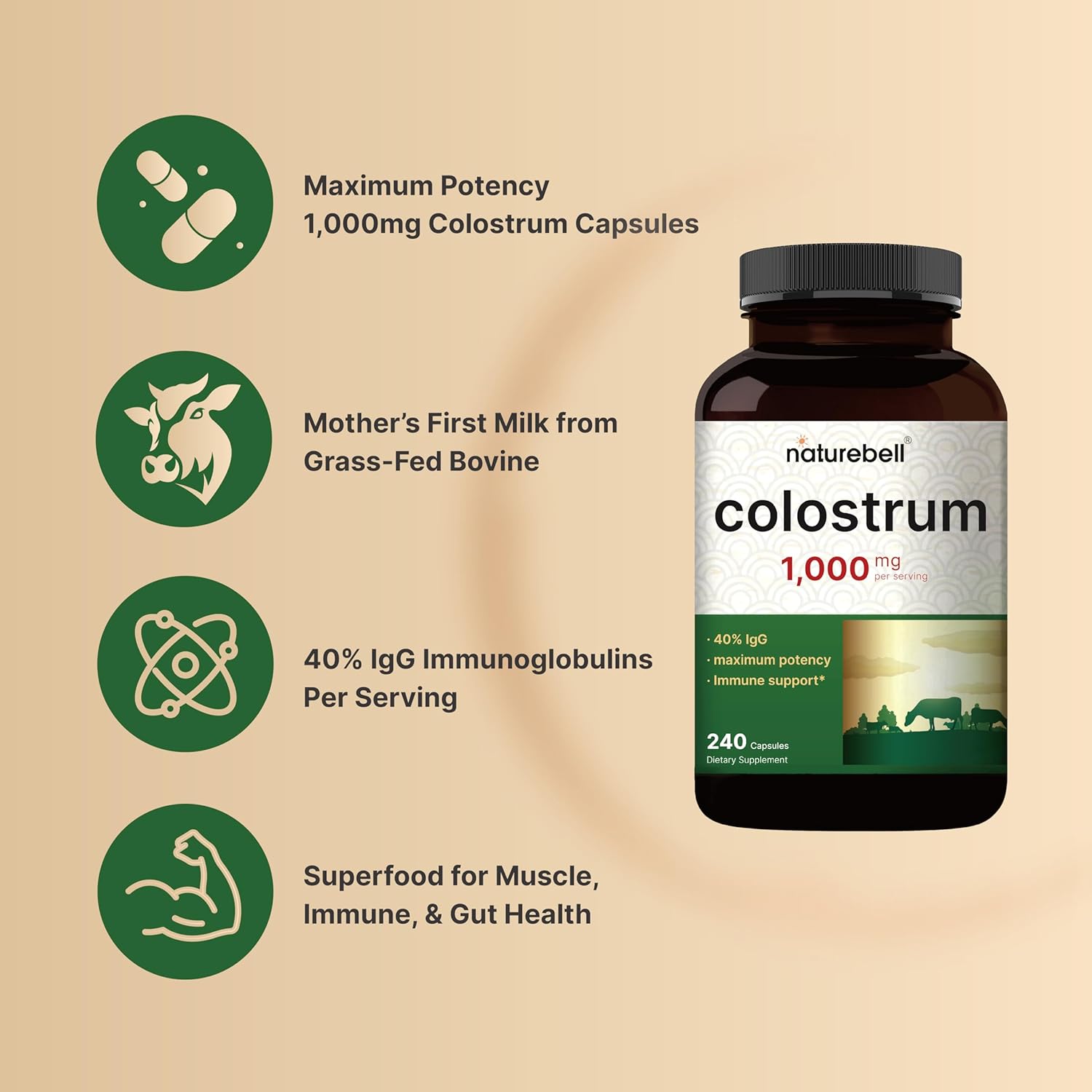 Colostrum 1000mg p/s 240 cápsulas