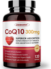COQ-10 300MG. 120 CÁPSULAS | Presión arterial alta , Rendimiento físico, Antioxidante.