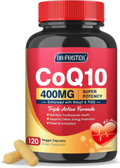 COQ-10  400MG. 120 CÁPSULAS | Presión arterial alta , Rendimiento físico, Antioxidante.