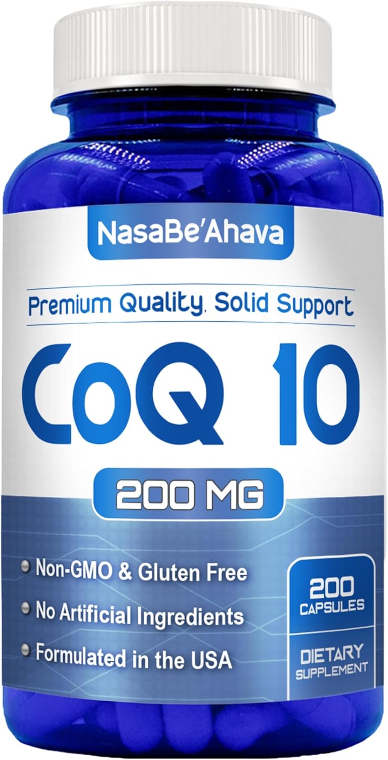 COQ-10 200mg. 200 cáps. | Presión arterial alta , Rendimiento físico, Antioxidante.