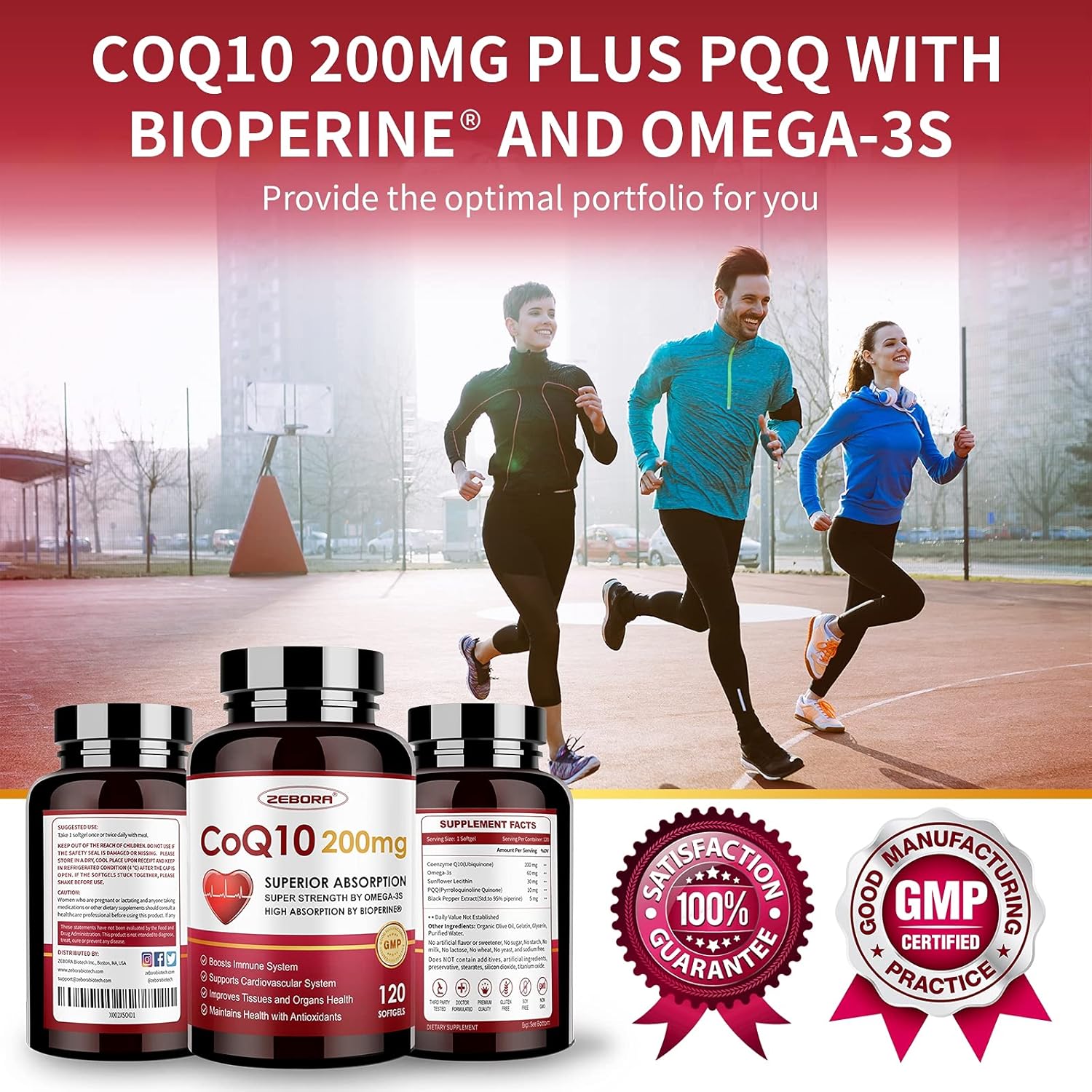 COQ-10 200MG. 120 CÁPSULAS | Presión arterial alta , Rendimiento físico, Antioxidante.