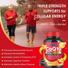 COQ-10 300MG. 120 CÁPSULAS | Presión arterial alta , Rendimiento físico, Antioxidante.