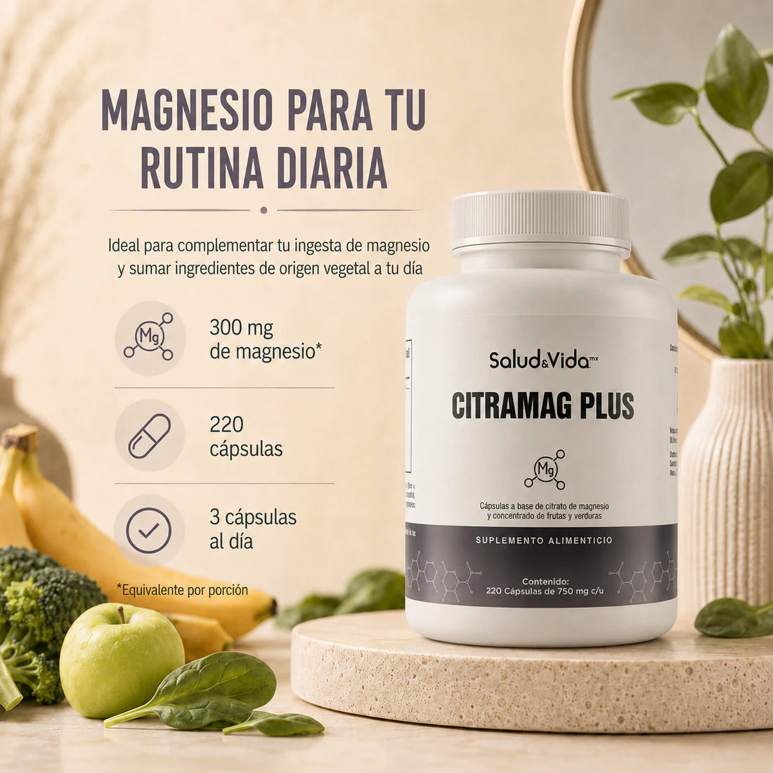 Citramag Plus 750 mg 220 Cápsulas