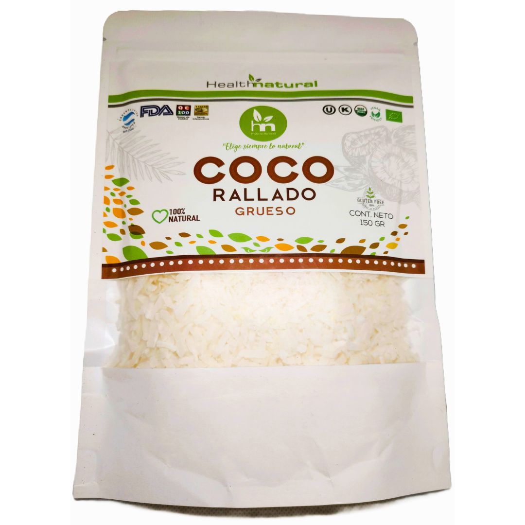 Coco Rallado Orgánico grueso 150grs.