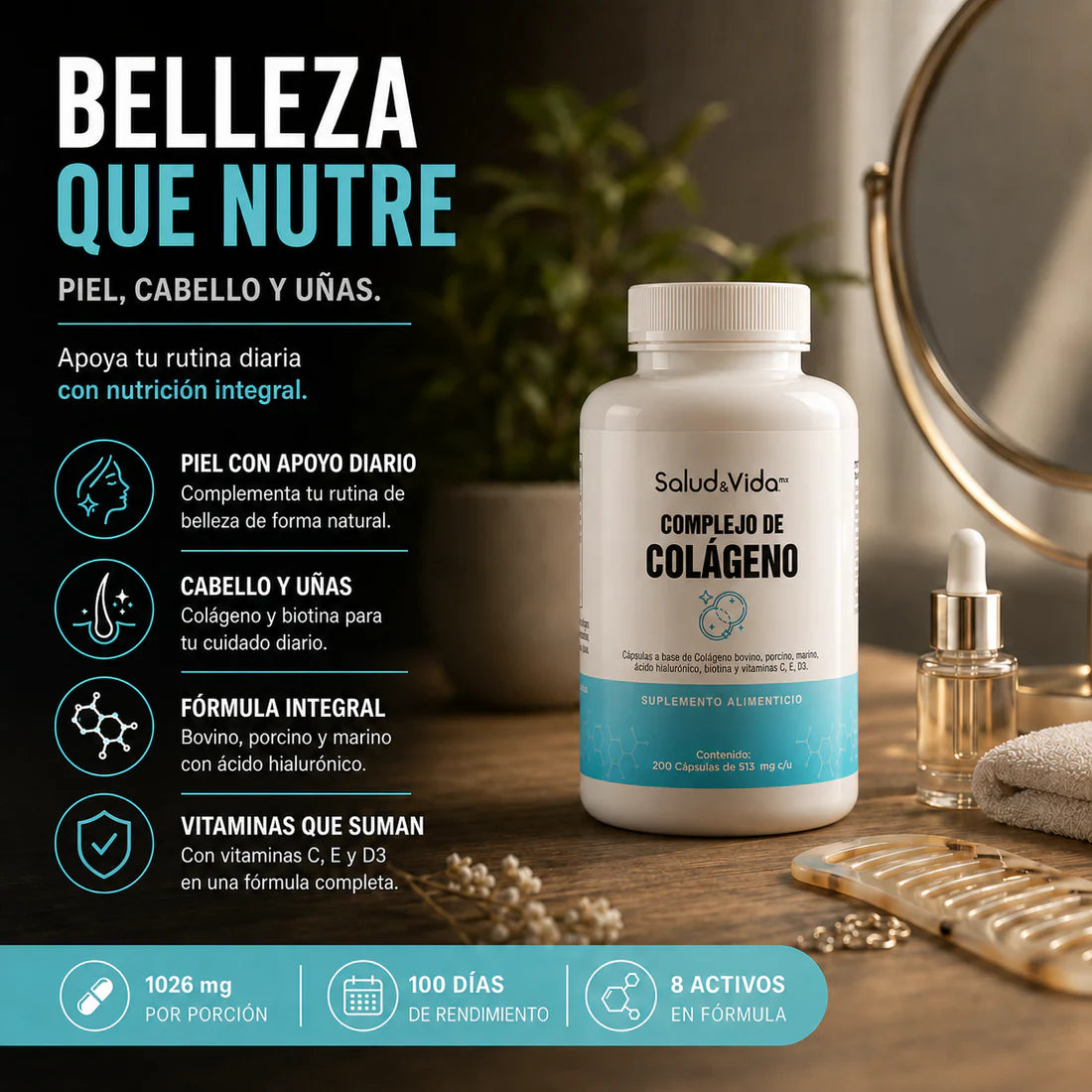 Complejo de Colágeno 516 mg 200 Cápsulas
