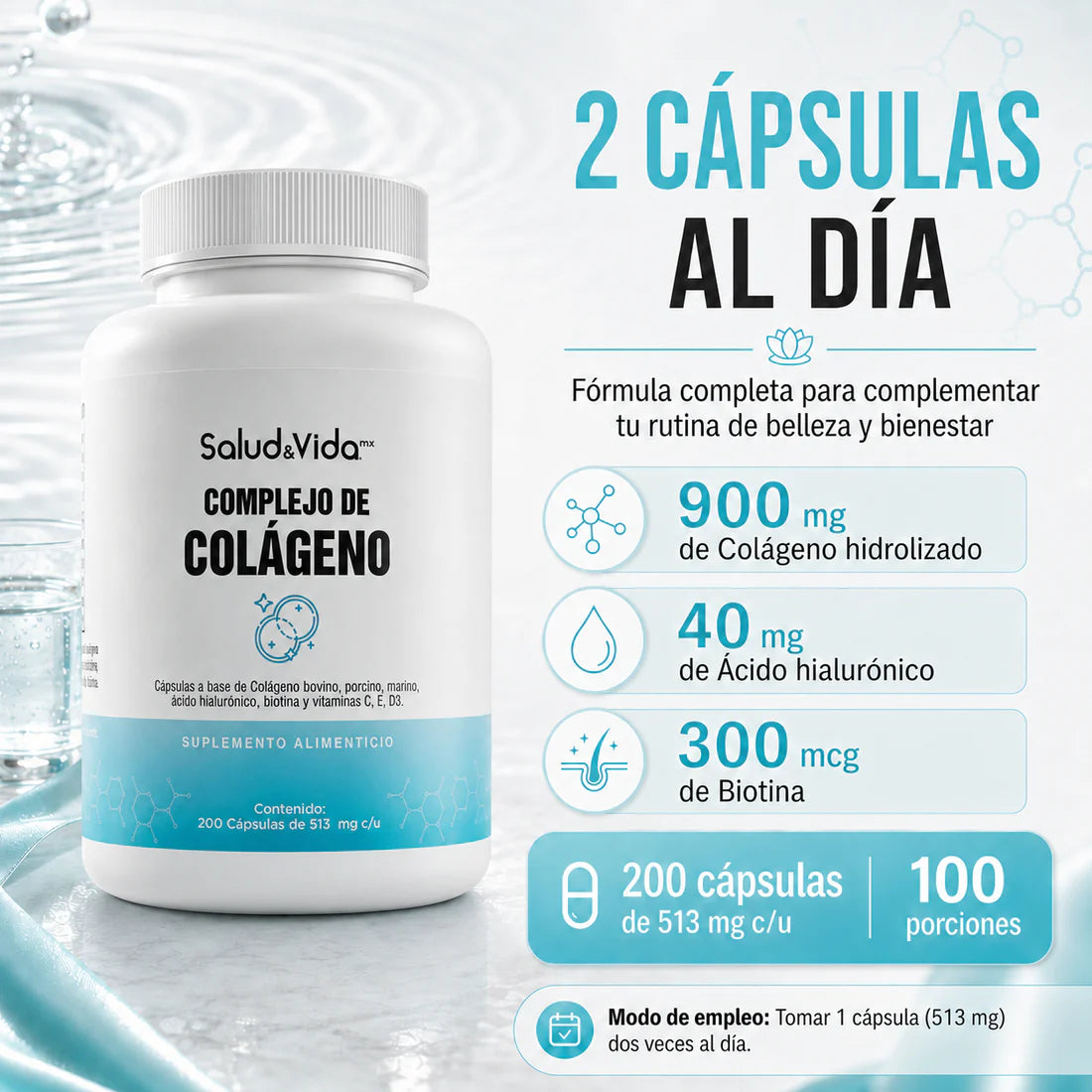 Complejo de Colágeno 516 mg 200 Cápsulas
