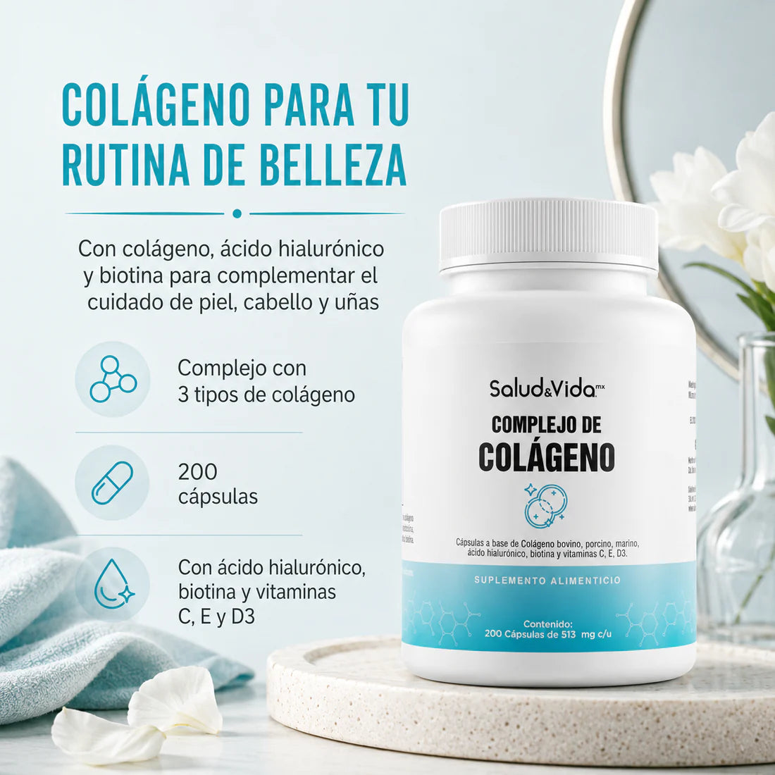 Complejo de Colágeno 516 mg 200 Cápsulas