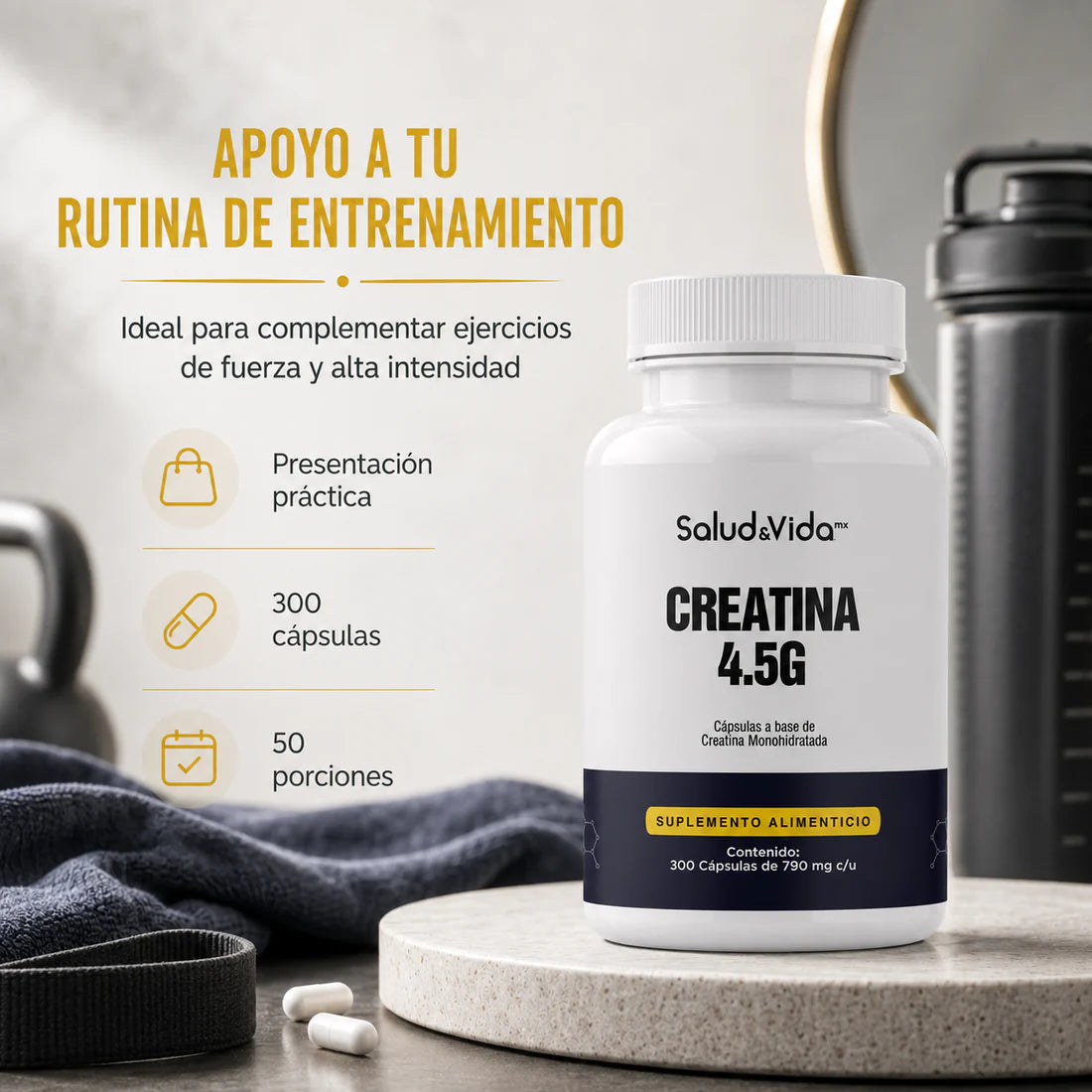 Creatina 4.5G 300 Cápsulas