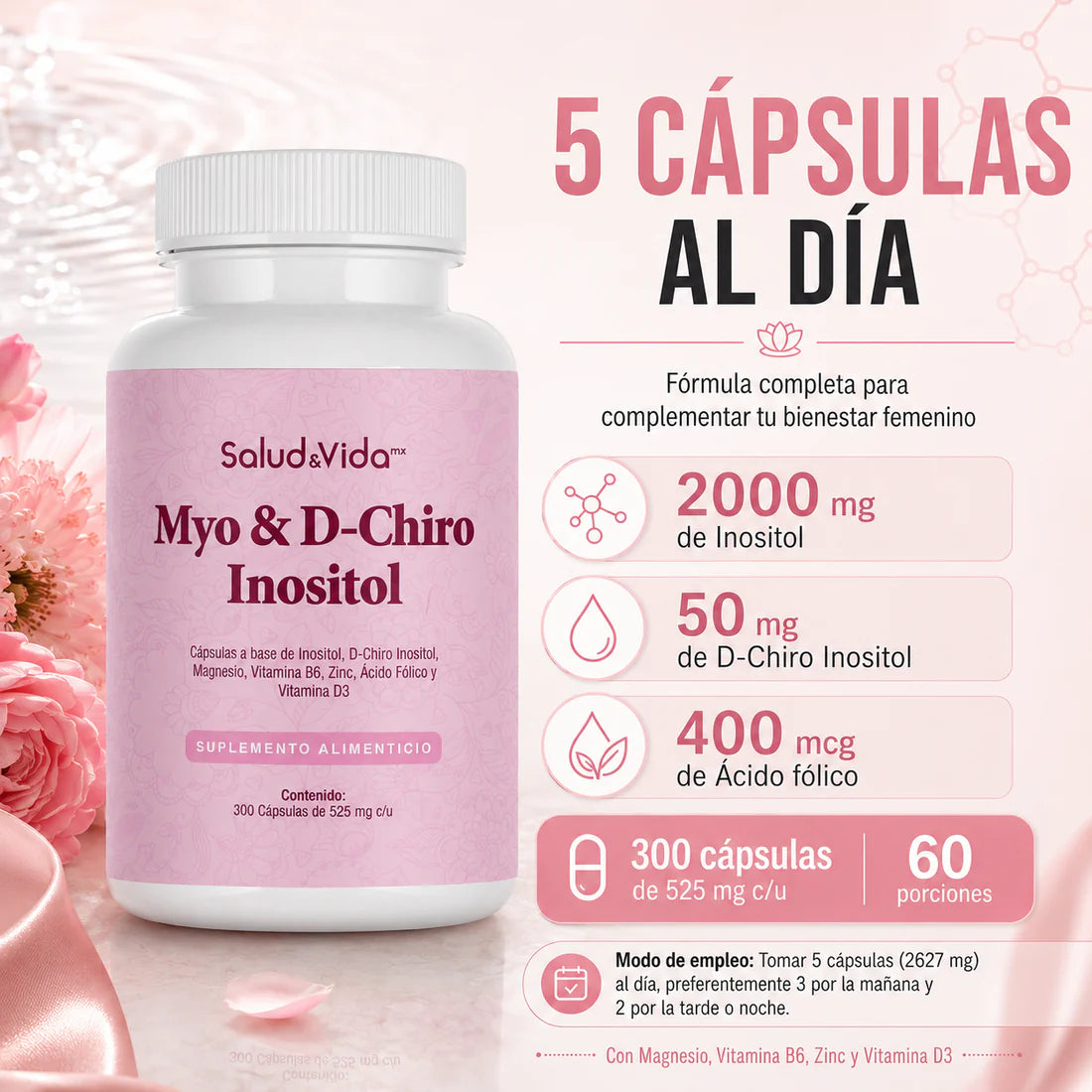 Ultimate MYO & D-Chiro Inositol 2000mg (40:1) 300 Cápsulas