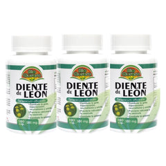 Diente de León X 3 frascos (500 mg | 100 cápsulas c/u)