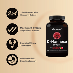 D-Mannose con cranberry 1000 mg p/s | 200 cápsulas -