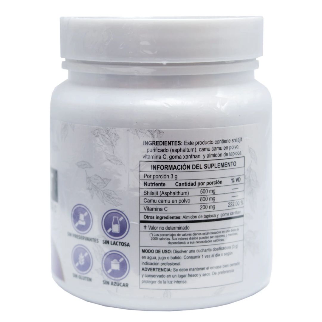 Shilajit polvo 100 gramos | Antioxidante, Articulaciones, Fertilidad, Testosterona, Desintoxicante.