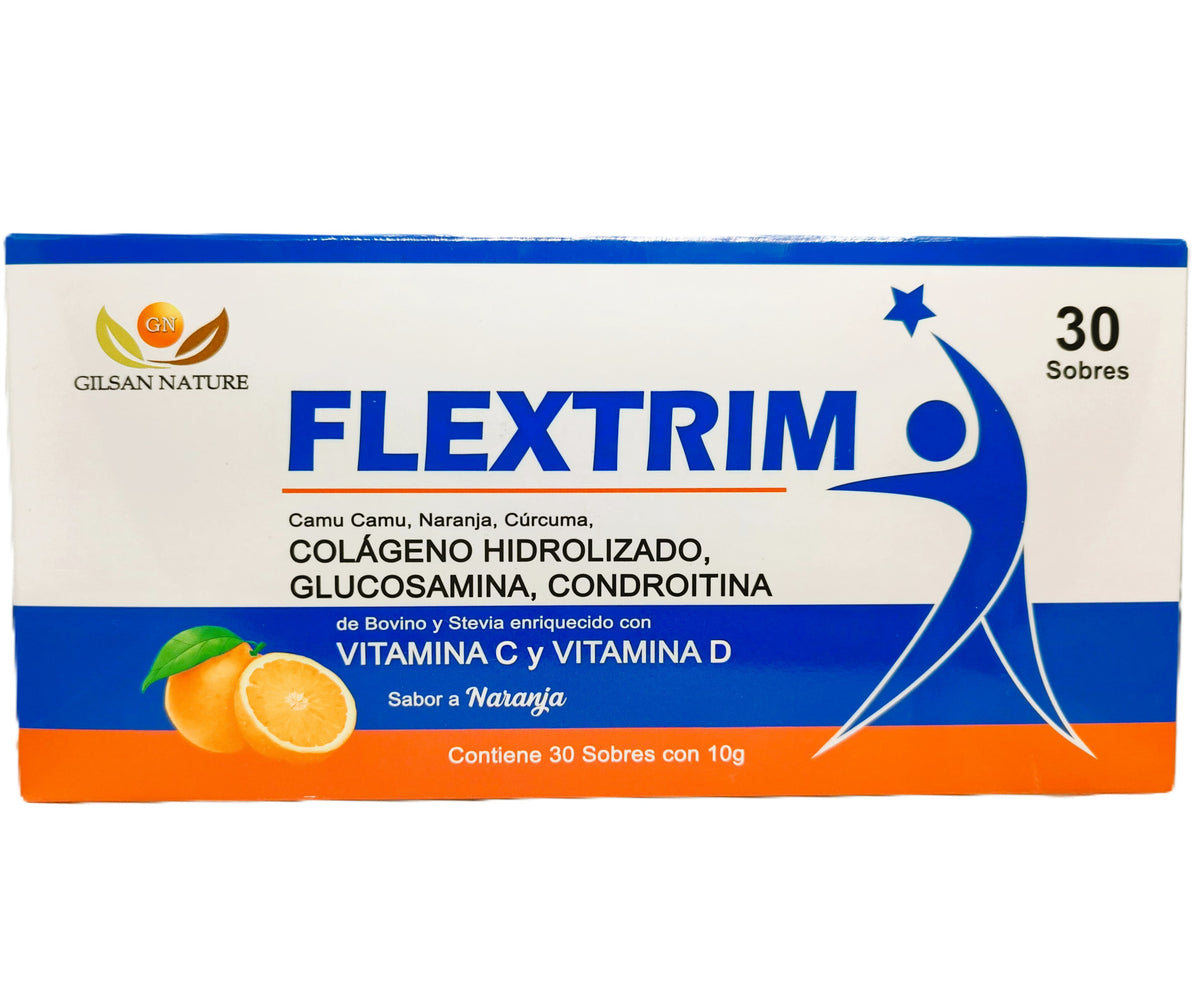 FLEXTRIM 30sobres 10grs.Colágeno, Glucosamina  Artritis - Artrosis- Articulaciones - Piel