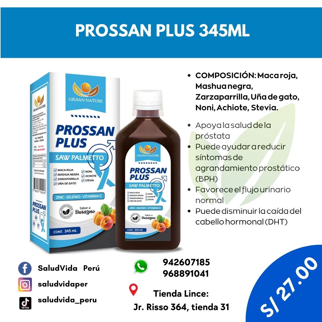 Prossan Plus 345ml. | Próstata, Vesícula.
