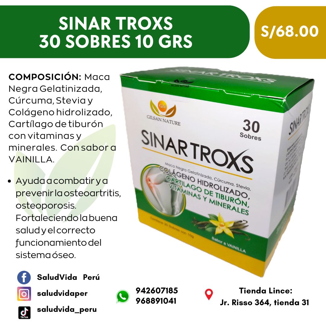 Sinar Troxs 30 sobres con 10g. - Osteoartritis, Osteoporosis
