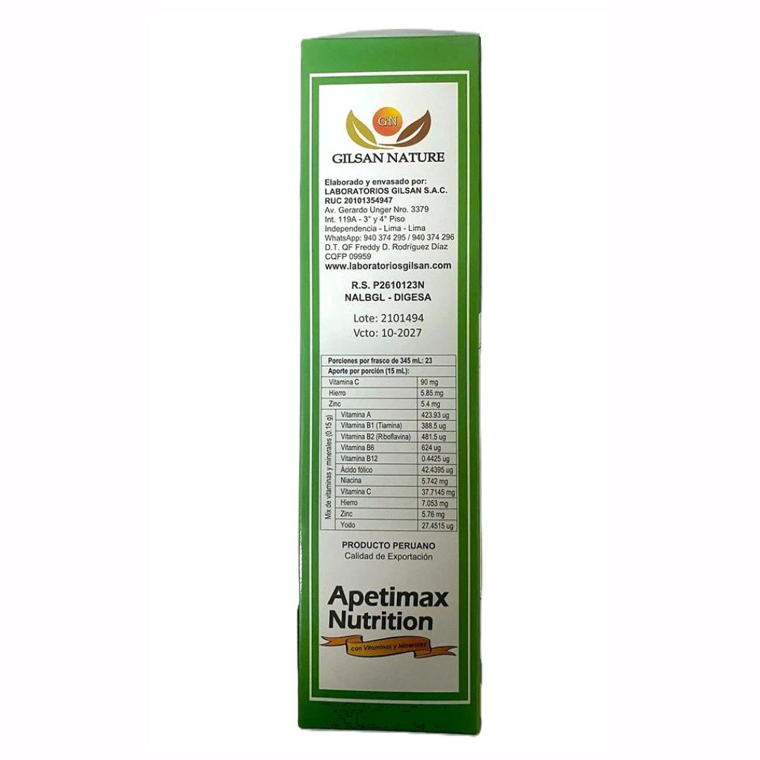 APETIMAX NUTRITION 345ML JARABE | Estimulante de apetito