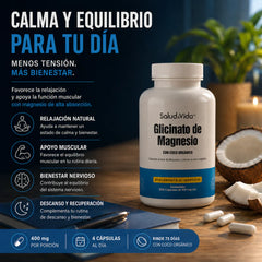 Glicinato de Magnesio 2440mg 300 Cápsulas