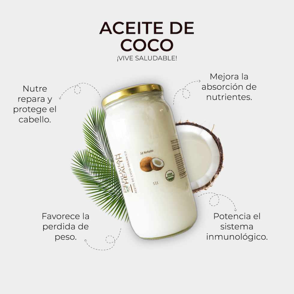 Aceite de Coco Virgen Orgánico | 1 L