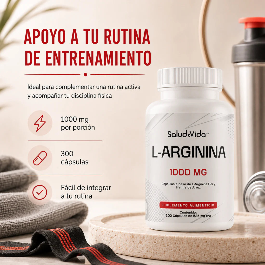 L-Arginina 300 Cápsulas 1000 mg
