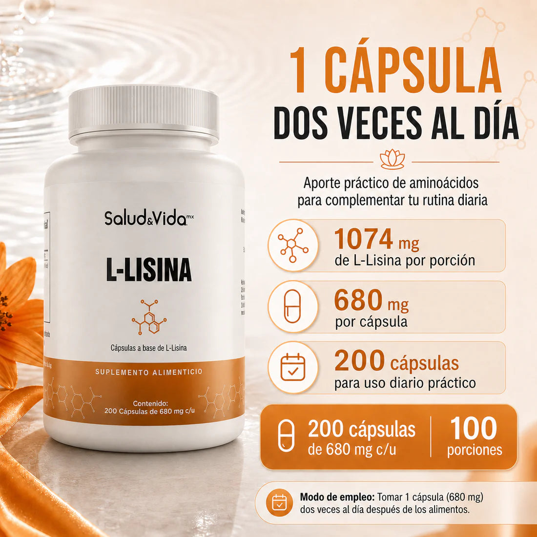 L-Lisina 200 Cápsulas