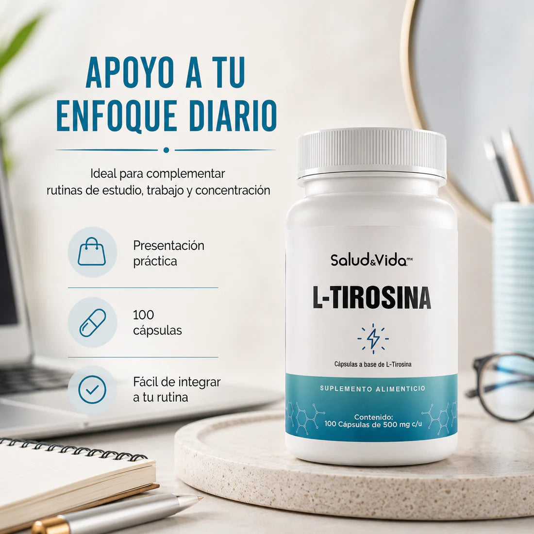 L-Tirosina 100 Cápsulas