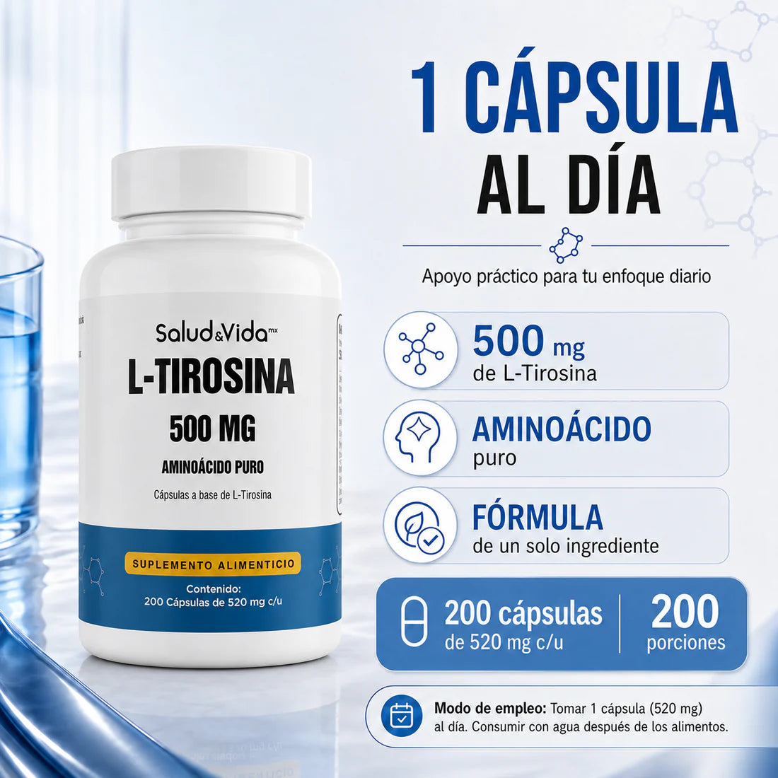 L-Tirosina 200 Cápsulas
