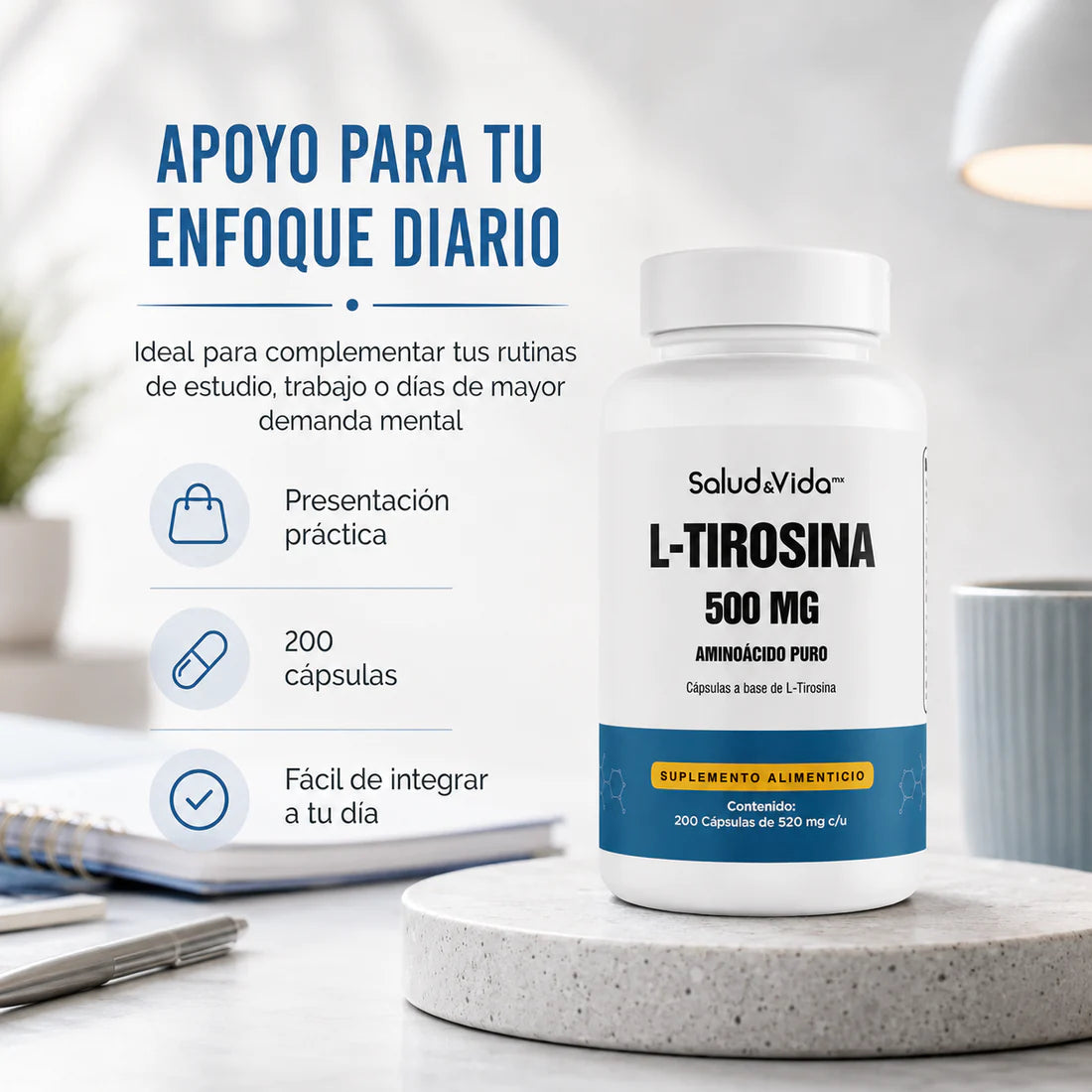 L-Tirosina 200 Cápsulas