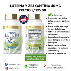 Luteina con zeaxantina 40 mg | 180  cápsulas blandas