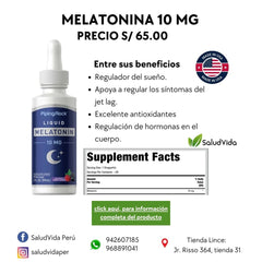 Melatonina líquida 10mg.  60ml.
