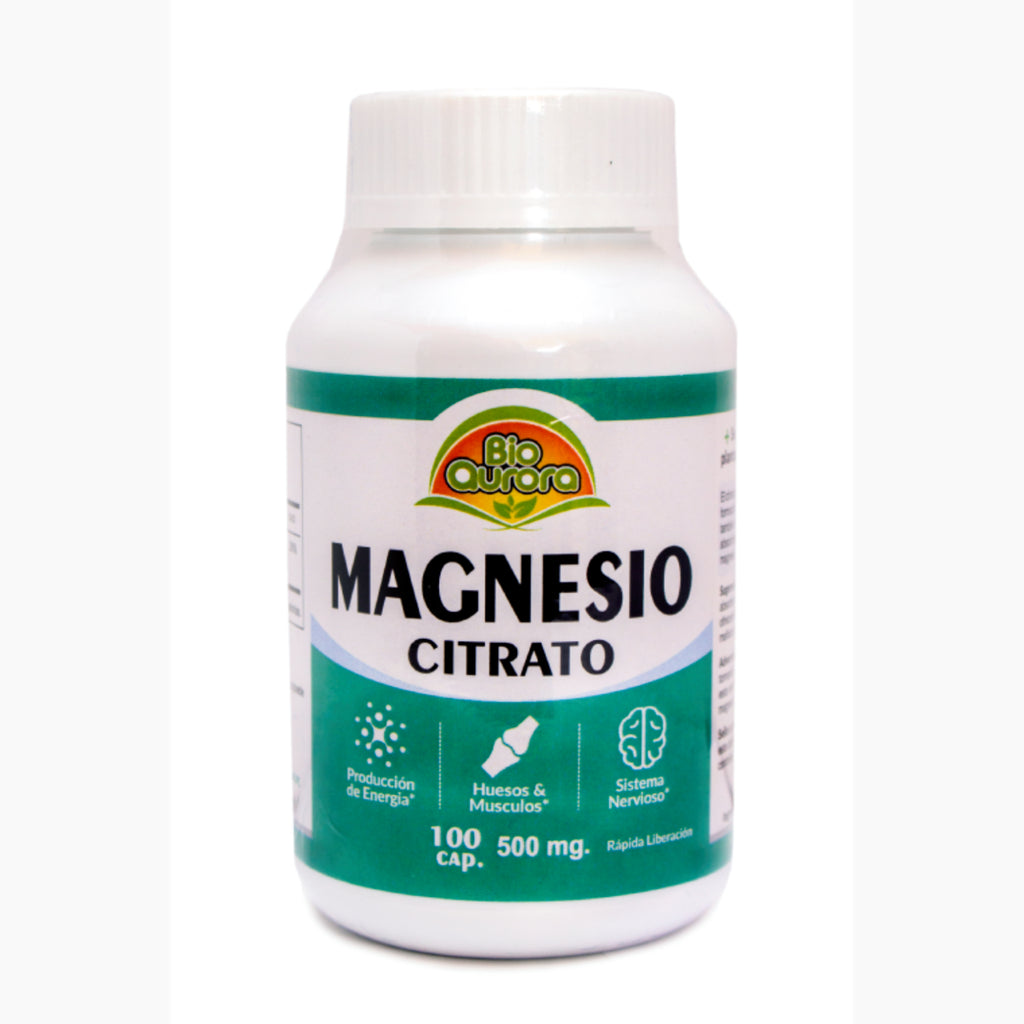 citrato de magnesio 500mg. 100 cápsulas