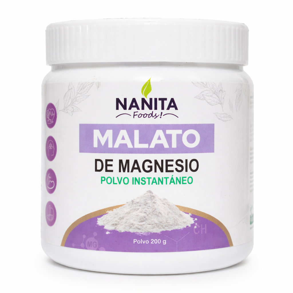 Malato de Magnesio 200g.  Polvo - Pote