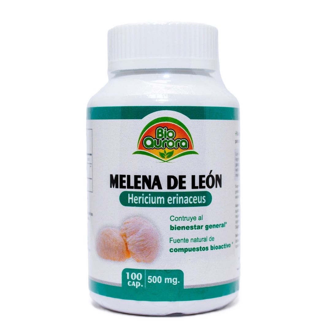 MELENA DE LEÓN 100 CÁPSULAS 500MG B.A. | Estado de ánimo, Estimulación neurológica, Estómago, Antioxidante.