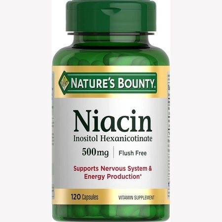 Niacin  500mg. 120 cáp.  | Metabolismo, Colesterol, Antioxidante, Piel.