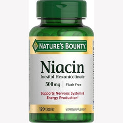 Niacin  500mg. 120 cáp.  | Metabolismo, Colesterol, Antioxidante, Piel.