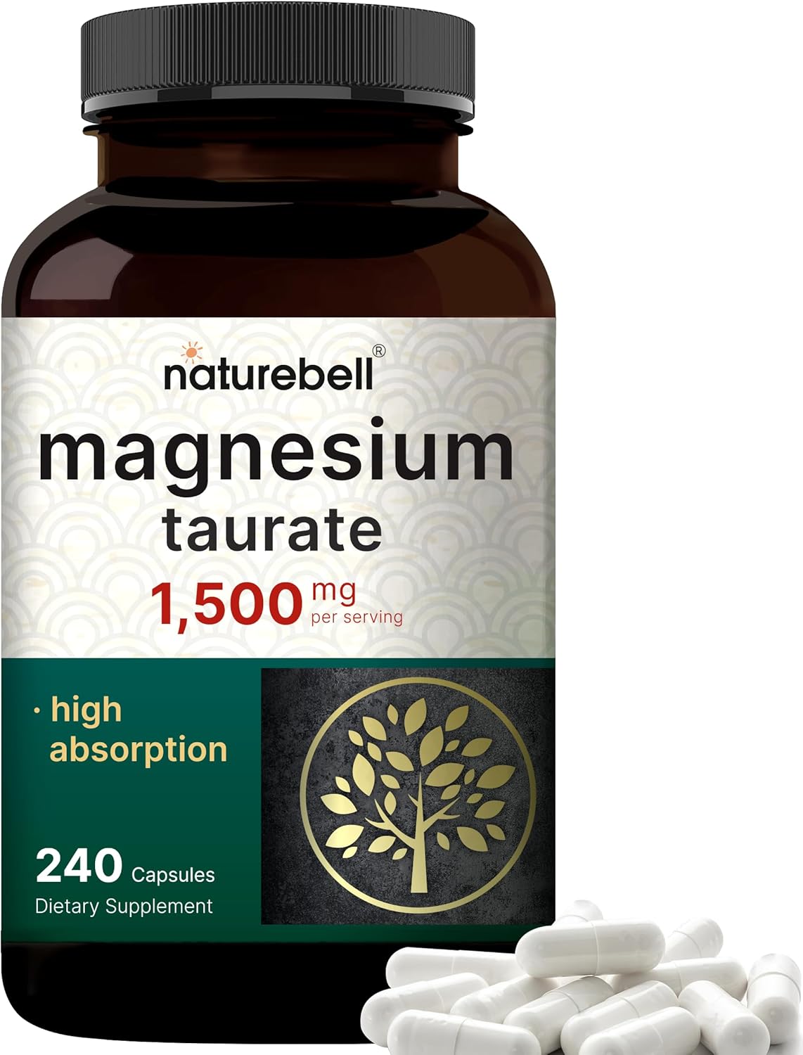Taurate de magnesio 240 cápsulas  - 1.500 mg p/s