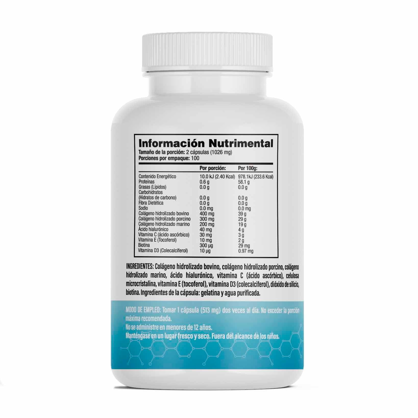 Complejo de Colágeno 516 mg 200 Cápsulas