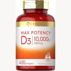 VITAMINA D3 10000UI 400 CÁPSULAS | Huesos, Infecciones, Presión arterial, Estado de ánimo, Diabetes.