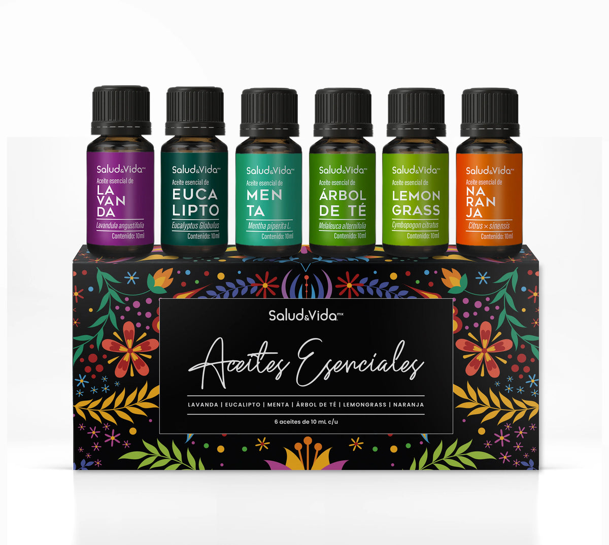 Kit de 6 Aceites esenciales para Aromaterapia 10ml.