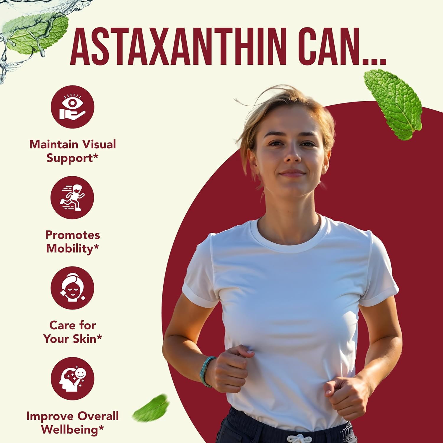 ASTAXANTINA 180 CÁPSULAS 10MG | Antioxidante, Mejora la vista, Trigliceridos, Inflamación, Sistema inmunológico.