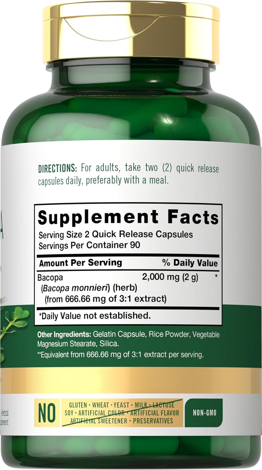 BACOPA 2000mg. P/S 180 cápsulas -