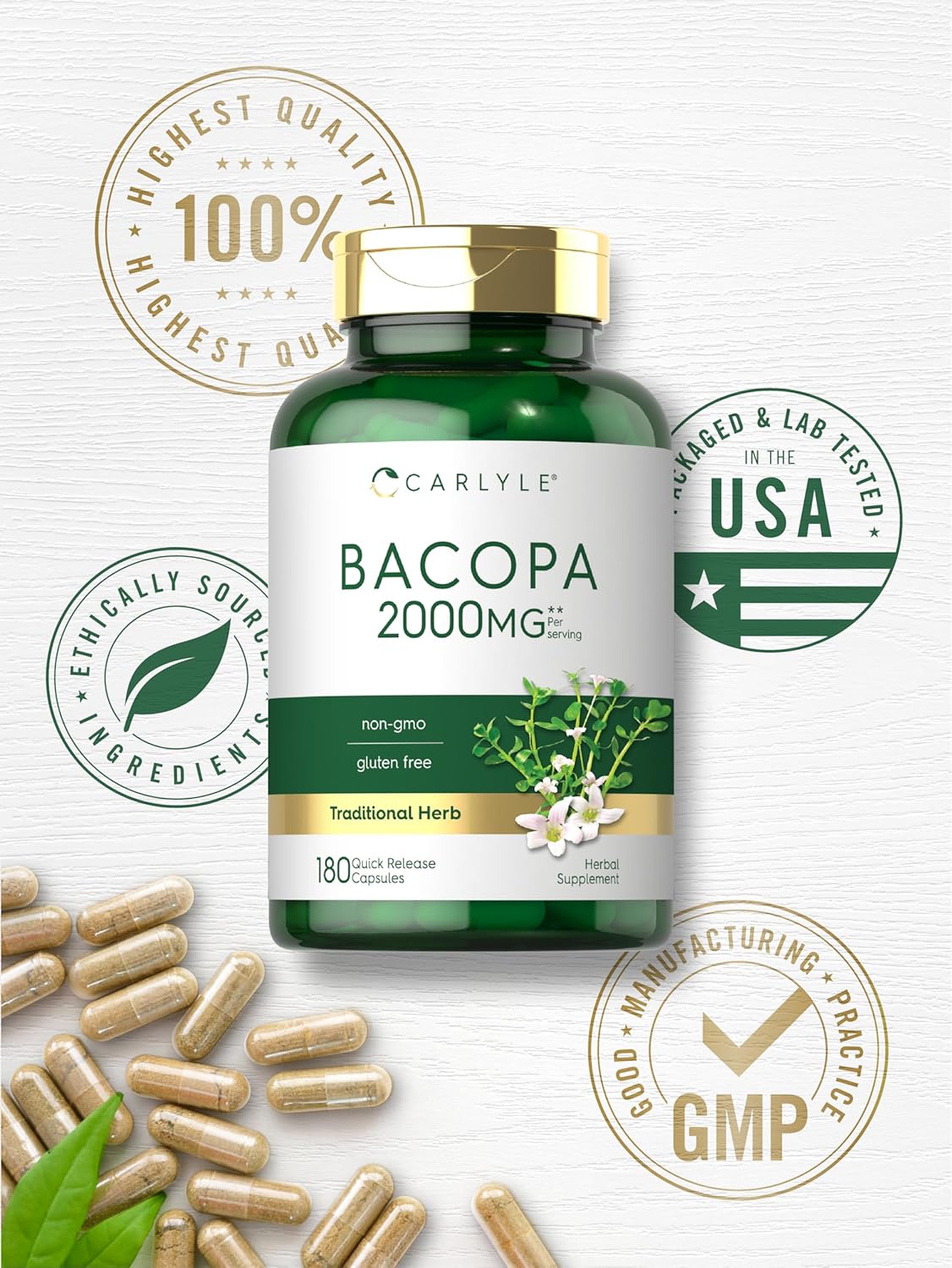 BACOPA 2000mg. P/S 180 cápsulas -