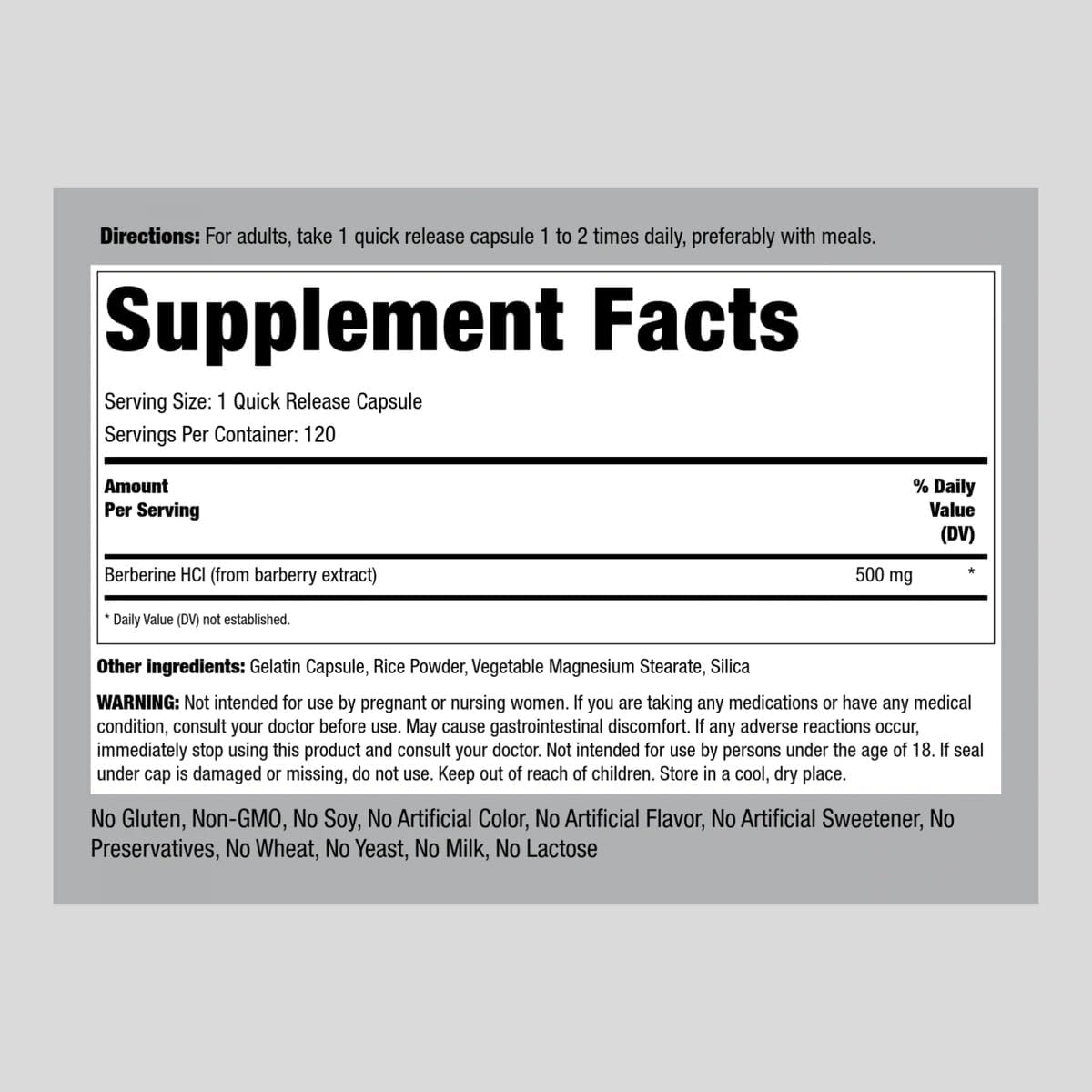 Berberina 500 mg | 120 cápsulas (copia)