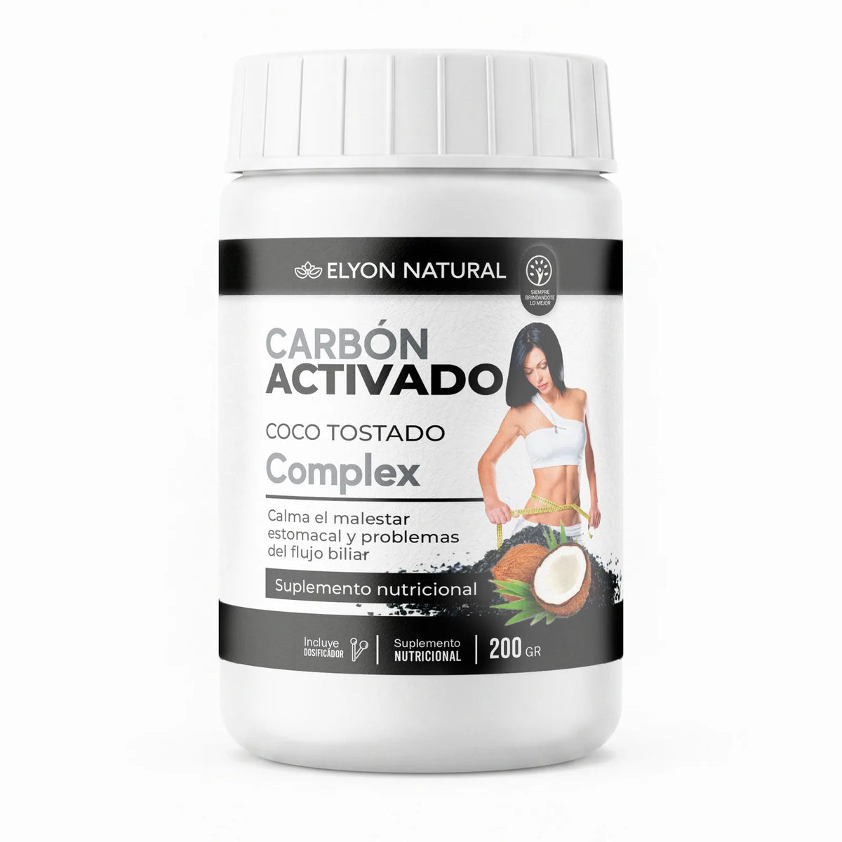 Carbón Activado de Coco Complex | Alivio Digestivo - Premium (200g)