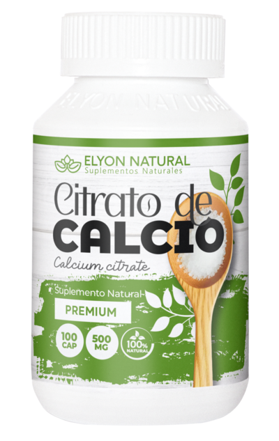 Citrato de Calcio 500mg 100 cápsulas - Fortalece Huesos y Dientes
