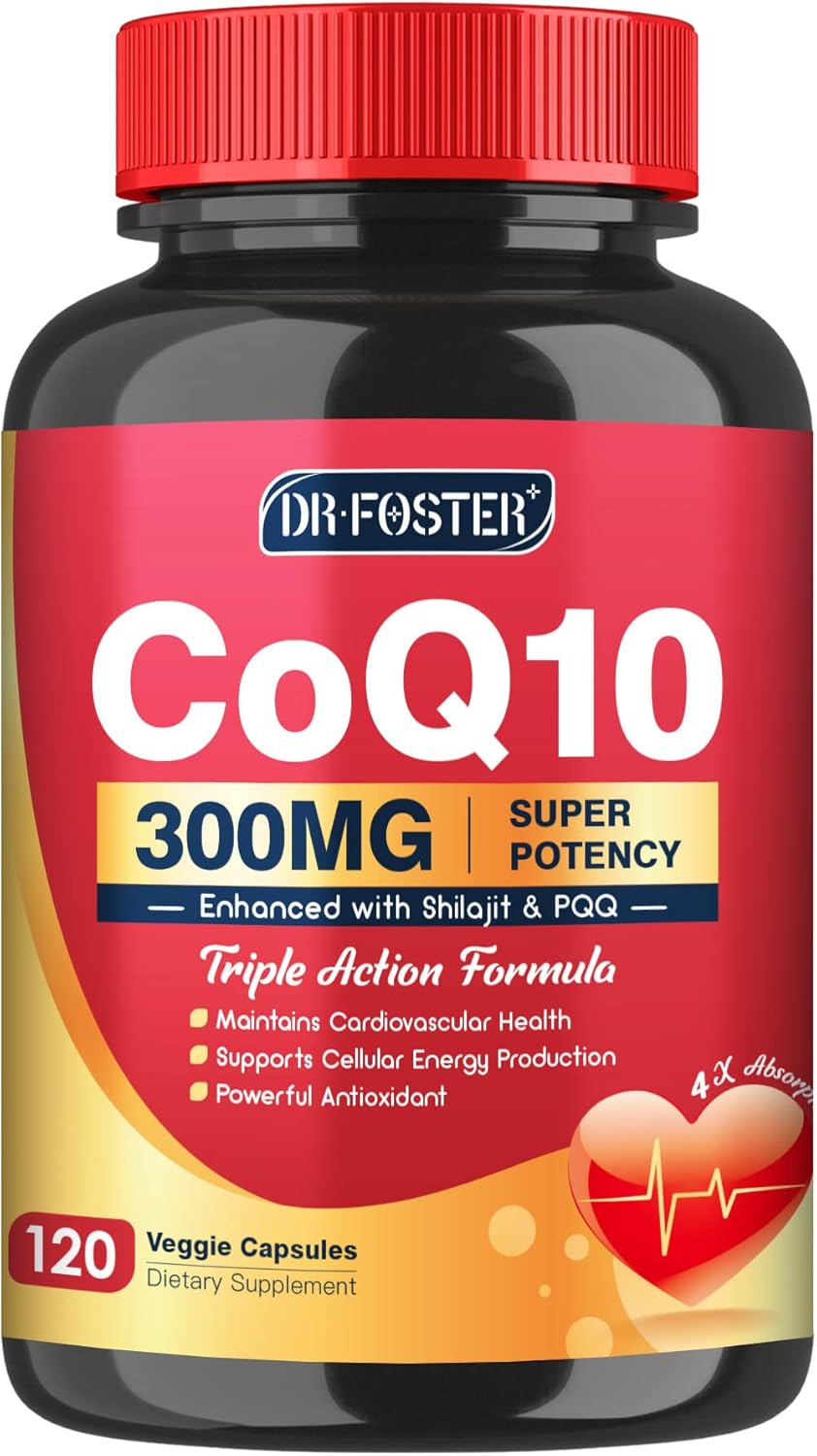 COQ-10 300MG. 120 CÁPSULAS | Presión arterial alta , Rendimiento físico, Antioxidante.